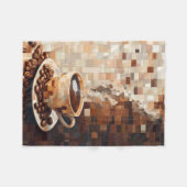 ADOM Coffee Mosaic Werpdeken Fleece Deken (Voorkant (Horizontaal))