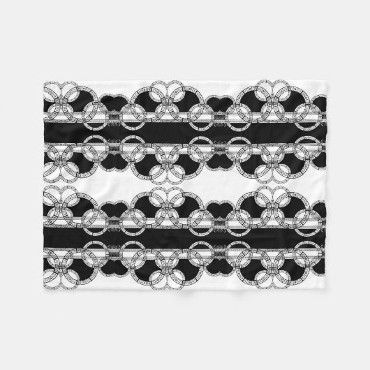ADOM Complex Parallel Lines Dekbed Fleece Deken (Voorkant (Horizontaal))