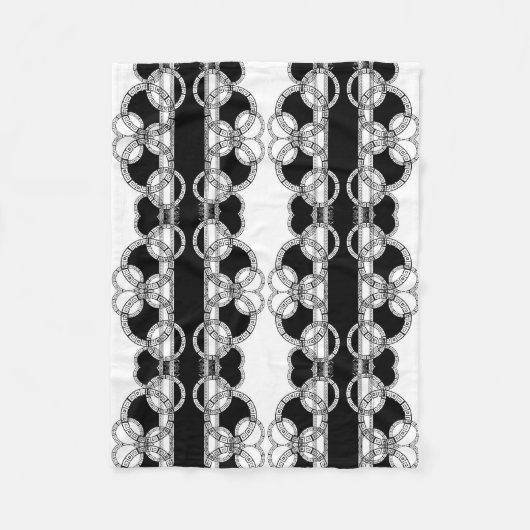 ADOM Complex Parallel Lines Dekbed Fleece Deken (Voorkant)