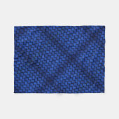 ADOM Deep Blue Mesh Weave Dekbed Fleece Deken (Voorkant (Horizontaal))