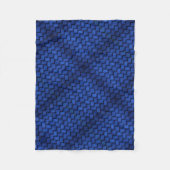 ADOM Deep Blue Mesh Weave Dekbed Fleece Deken (Voorkant)