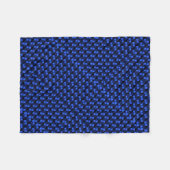 ADOM Deep Blue Mesh Weave Dekbed Fleece Deken (Voorkant (Horizontaal))