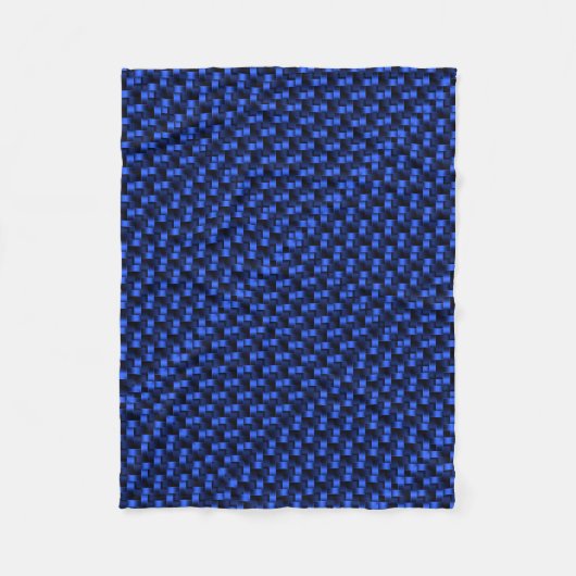 ADOM Deep Blue Mesh Weave Dekbed Fleece Deken (Voorkant)
