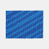 ADOM Deep Blue Woven Texture Dekbed Fleece Deken (Voorkant (Horizontaal))