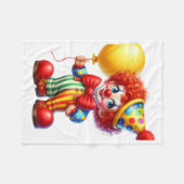 ADOM Gelukkig Circus Clown Dekbed Fleece Deken (Voorkant (Horizontaal))