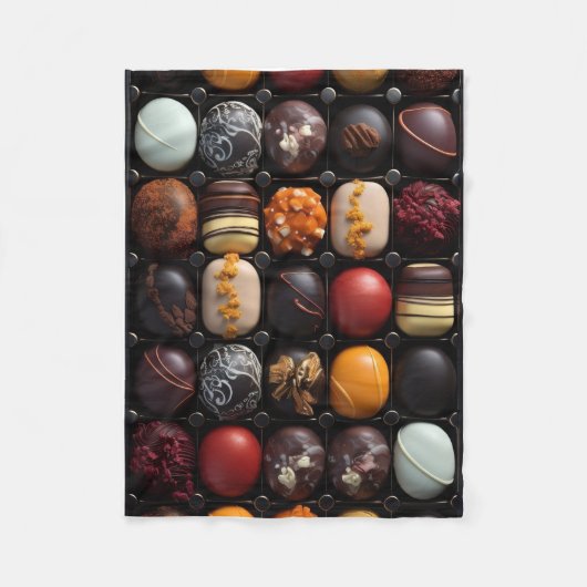 ADOM Gevarieerde Chocolade Truffels Dekbed Fleece Deken (Voorkant)