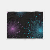 ADOM Glowing Fireworks Abstract Blanket Fleece Deken (Voorkant (Horizontaal))