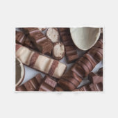 ADOM Gourmet Melk Chocolade Worpdeken Fleece Deken (Voorkant (Horizontaal))