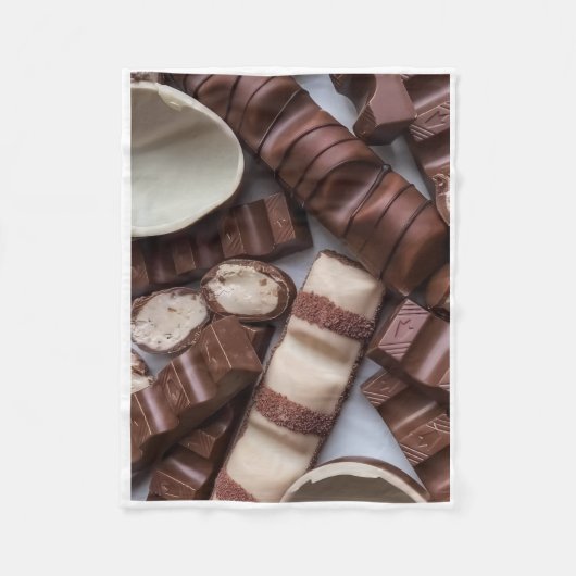 ADOM Gourmet Melk Chocolade Worpdeken Fleece Deken (Voorkant)