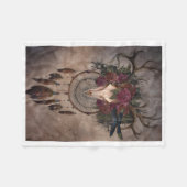ADOM Herten Schedel Bloemendroomvanger Dekken Fleece Deken (Voorkant (Horizontaal))