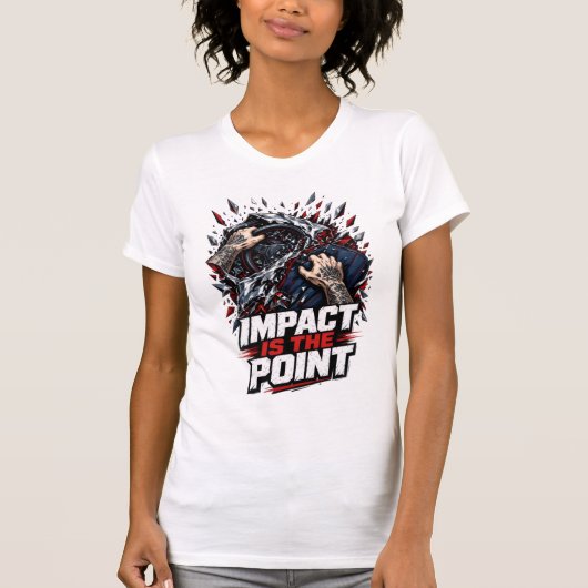 ADOM Impact Is The Point Witte T-shirt (Voorkant)