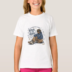 ADOM "Jesus Is My Rock" Dames T-Shirt