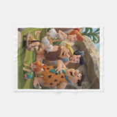 ADOM Klassieke Holbewoner Cartoon Dekbed Fleece Deken (Voorkant (Horizontaal))