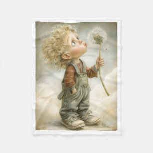 ADOM Kleine Jongen Paardenbloem Dekbed Fleece Deken