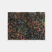 ADOM Kleurrijke Mozaïek Pixel Art Deken (Voorkant (Horizontaal))