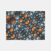 ADOM Koperen Stenen Bollen Dekbed Fleece Deken (Voorkant (Horizontaal))