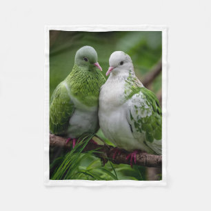 ADOM Liefhebbende Duiven op Tak Dekbed Fleece Deken