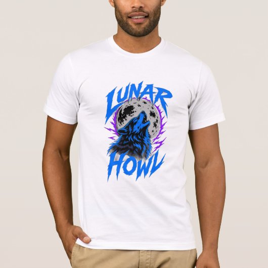 ADOM Maanbries Wolf Witte T-shirt (Voorkant)