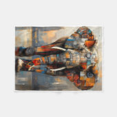ADOM Mechanische Olifant Kunst Dekken Fleece Deken (Voorkant (Horizontaal))