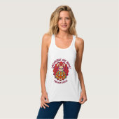 ADOM Mediteer Het Beest Rood Geo Tanktop (Volledige Voorkant)
