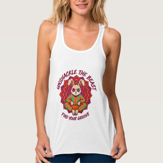 ADOM Mediteer Het Beest Rood Geo Tanktop (Voorkant)