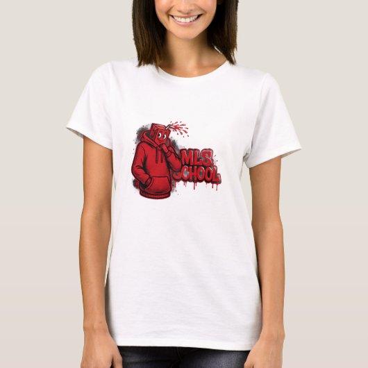 ADOM "MLS School" Dames Grafische T-Shirt (Voorkant)