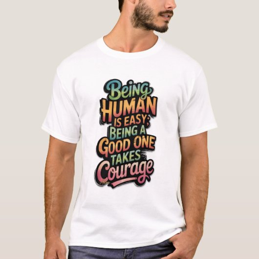 ADOM "Moed" Heren Grafische T-Shirt (Voorkant)