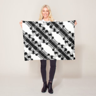 ADOM Monochrome Lineaire Cirkels Dekbed Fleece Deken