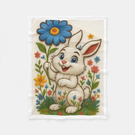 ADOM Mooie Lente Konijn Deken (Voorkant)