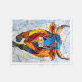 ADOM Mosaic Bull Art Deken (Voorkant (Horizontaal))