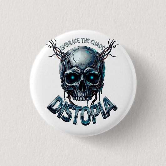 ADOM "Omarm de Chaos" Boodschappentas Ronde Button 3,2 Cm (Voorkant)