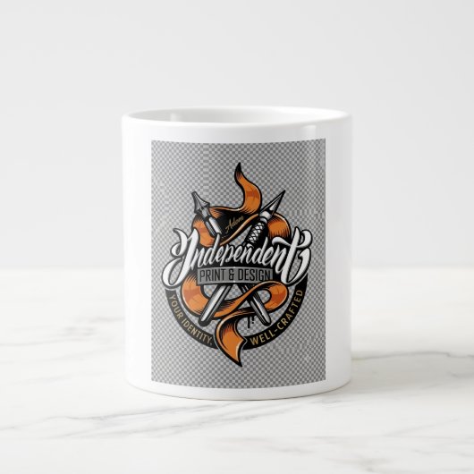 ADOM "Onafhankelijk" Dames T-Shirt Grote Koffiekop (Voorkant)