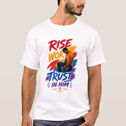 ADOM Opstanding Werk Vertrouw Op Hem T-shirt (Voorkant)