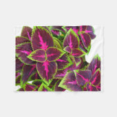 ADOM Paarse Coleus Bladeren Dekbed Fleece Deken (Voorkant (Horizontaal))