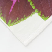 ADOM Paarse Coleus Bladeren Dekbed Fleece Deken (Hoek)