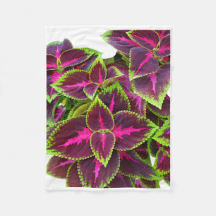 ADOM Paarse Coleus Bladeren Dekbed Fleece Deken