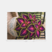 ADOM Paarse Coleus Kamerplant Dekbedovertrek Fleece Deken (Voorkant (Horizontaal))
