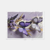 ADOM Paarse Vlinder Lavendel Deken (Voorkant (Horizontaal))