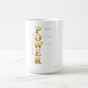ADOM Premium Inspirerende "POWER" Grafische Dames Koffiemok