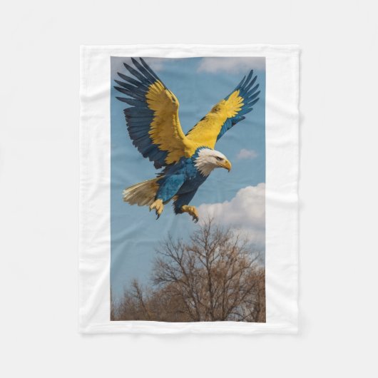ADOM Premium Majestuele Adelaar Worpdeken Fleece Deken (Voorkant)