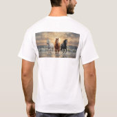ADOM Premium Minimalistisch Paard Kunst T-Shirt (Achterkant)
