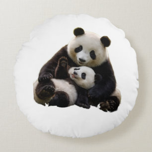 ADOM Premium Panda Beer Nursery Dekendeken Rond Kussen
