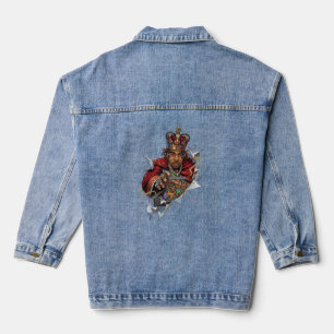 ADOM Premium Royal Graphic Dames T-shirt met lange Denim Jacket
