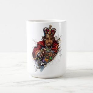 ADOM Premium Royal Graphic Dames T-shirt met lange Koffiemok
