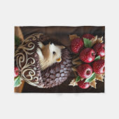 ADOM Premium Whimsical Egeltje & Appel Worpdeken Fleece Deken (Voorkant (Horizontaal))