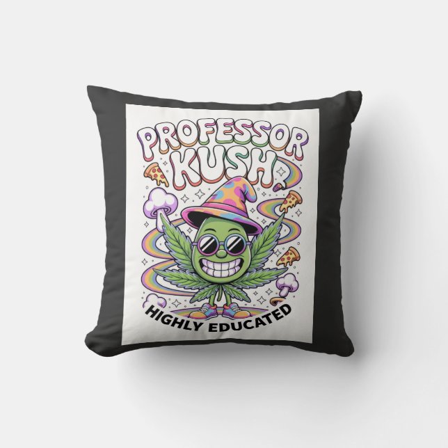 ADOM "Professor Kush" Dames Grafische T-shirt Kussen (Voorkant)