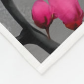 ADOM Roze & Blauwe Bloesem Kunstdeken Fleece Deken (Hoek)