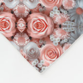 ADOM Roze Bloem Mozaïek Deken (Hoek)