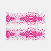 ADOM Roze Halftone Symmetrie Dekbed Fleece Deken (Voorkant (Horizontaal))