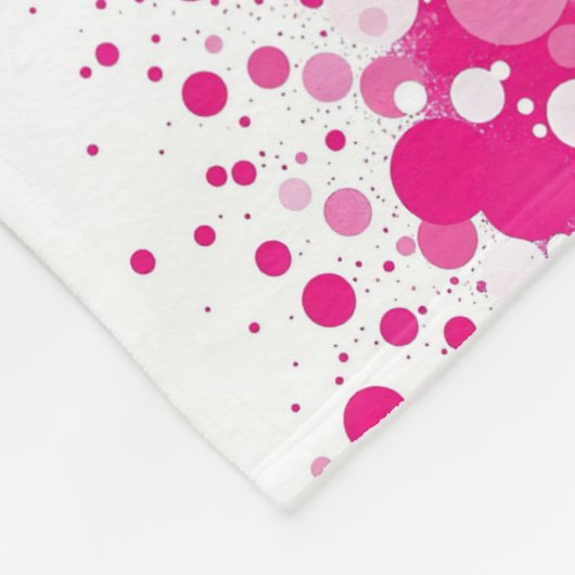 ADOM Roze Halftone Symmetrie Dekbed Fleece Deken (Hoek)